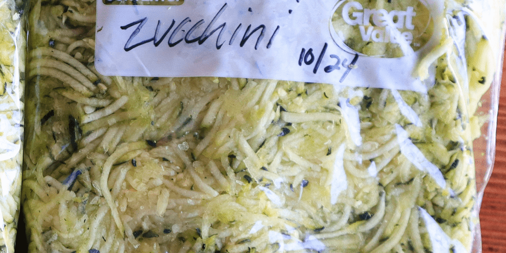 Freeze Shredded zucchini