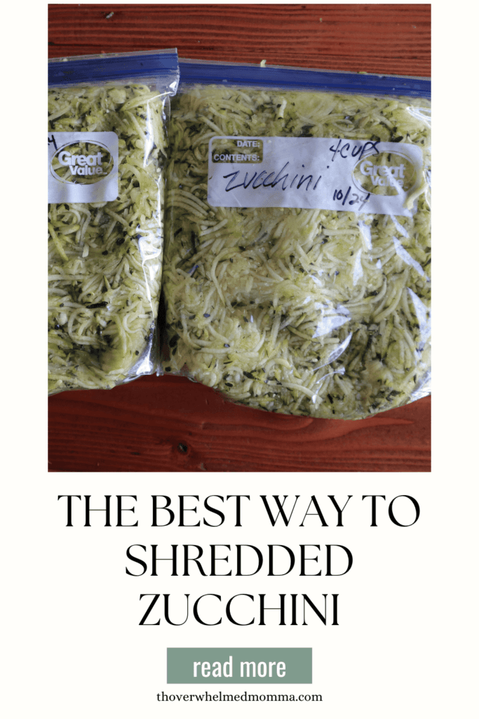 freeze shredded zucchini