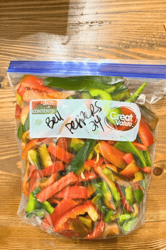 freeze green peppers