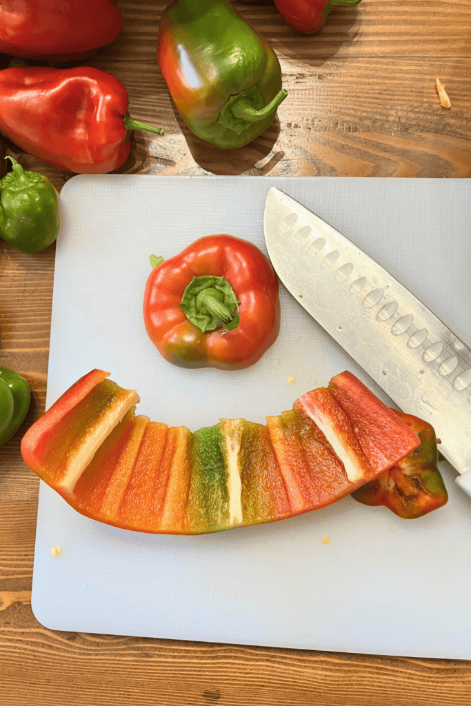 freeze green peppers