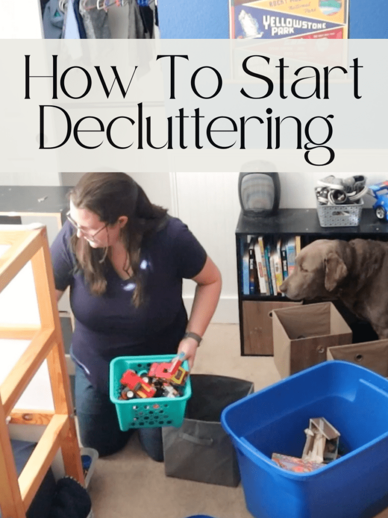 how to start decluttering when overwhelmed