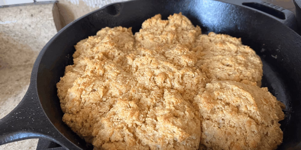 fresh milled flour drop biscuits