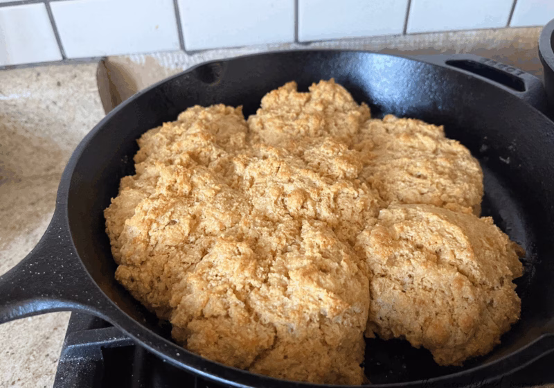 fresh milled flour drop biscuits