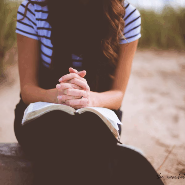 Woman praying for joy