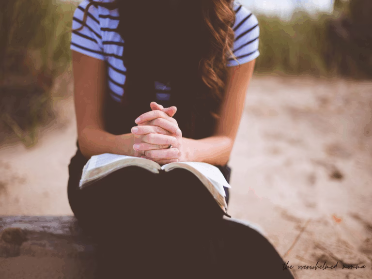 Woman praying for joy