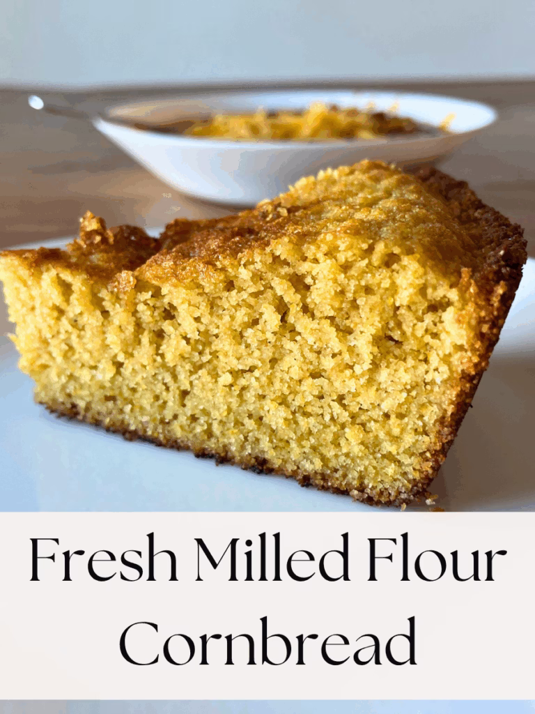 fresh milled flour cornbread