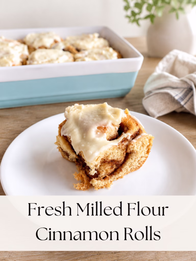 fresh milled flour cinnamon rolls